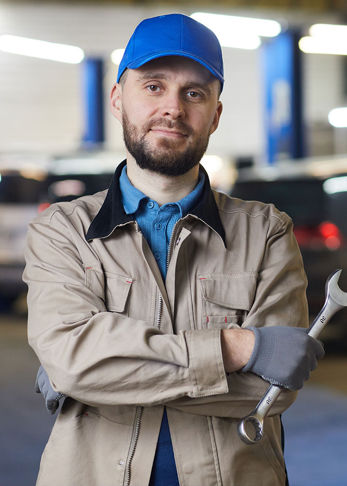 auto mechanic with spanner